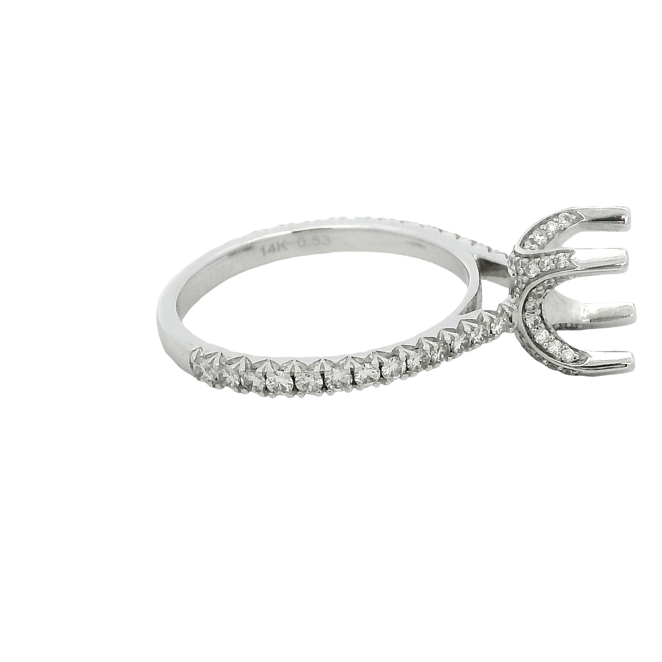 14k White Gold Diamond Engagement Ring