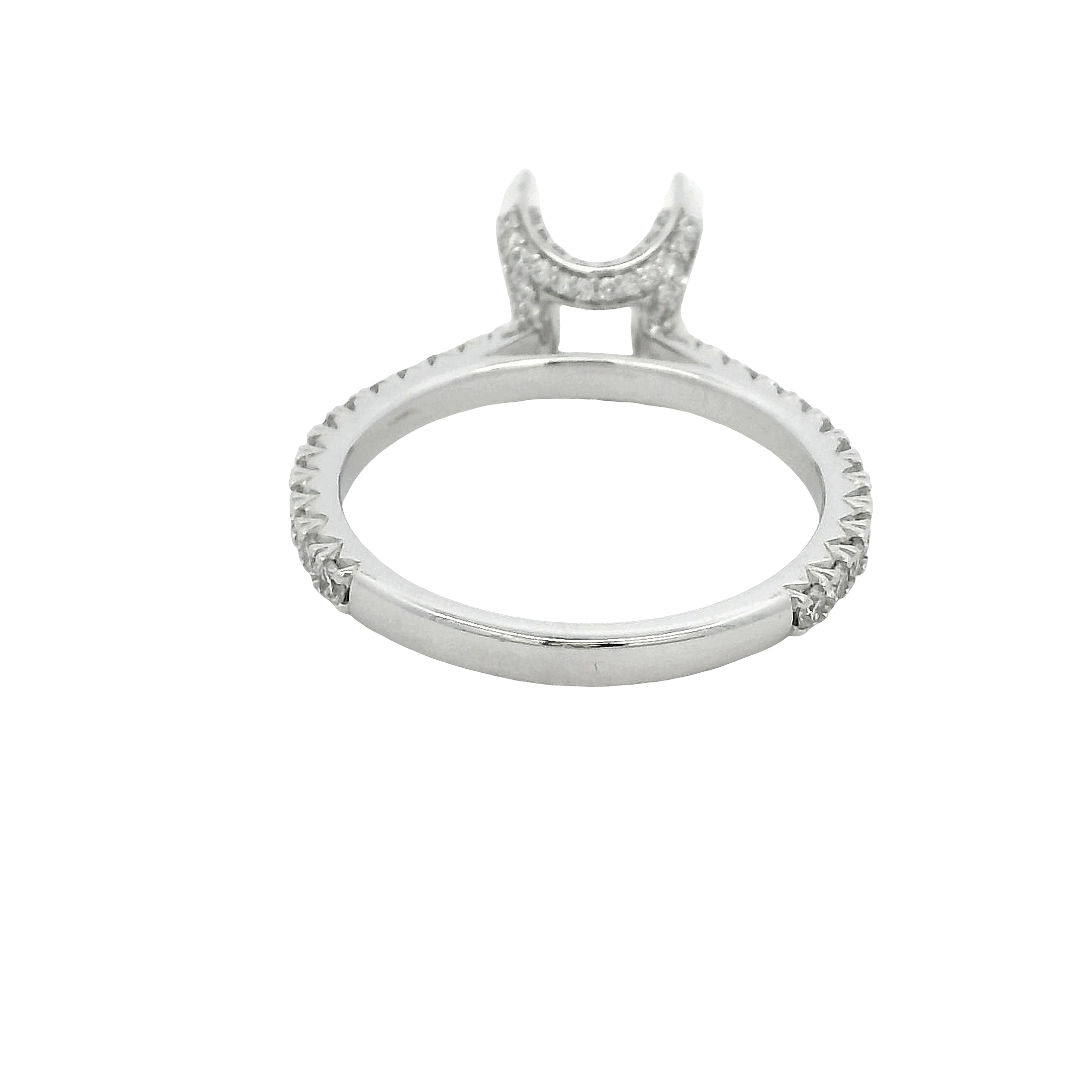 14k White Gold Diamond Engagement Ring
