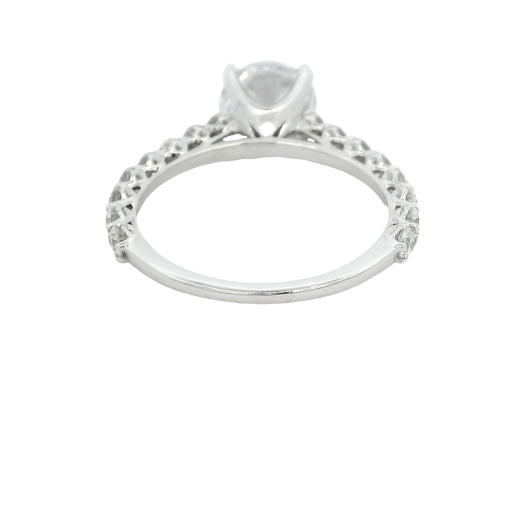 14k White Gold Diamond Engagement Ring