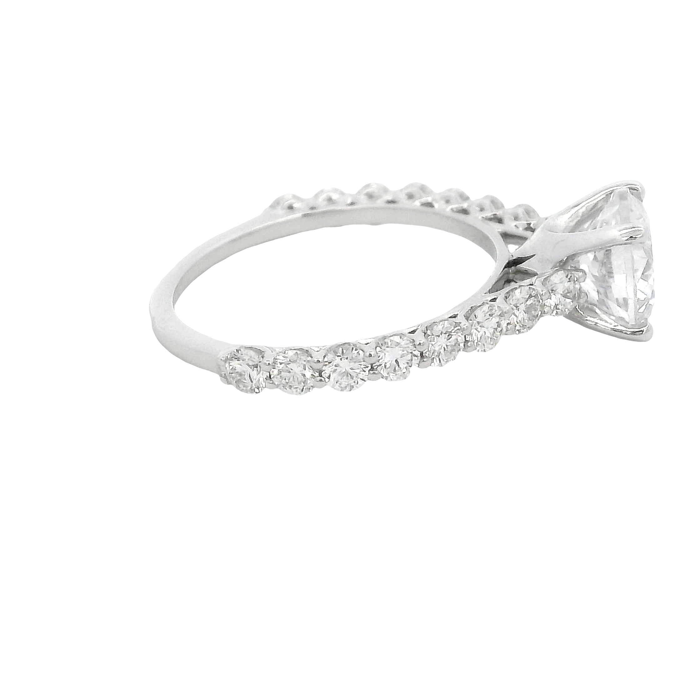 14k White Gold Diamond Engagement Ring