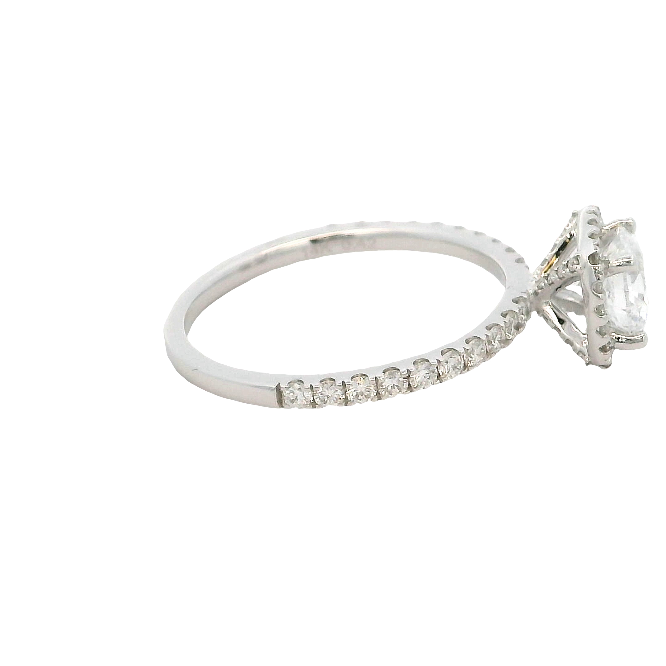 14k White Gold Diamond Engagement Ring