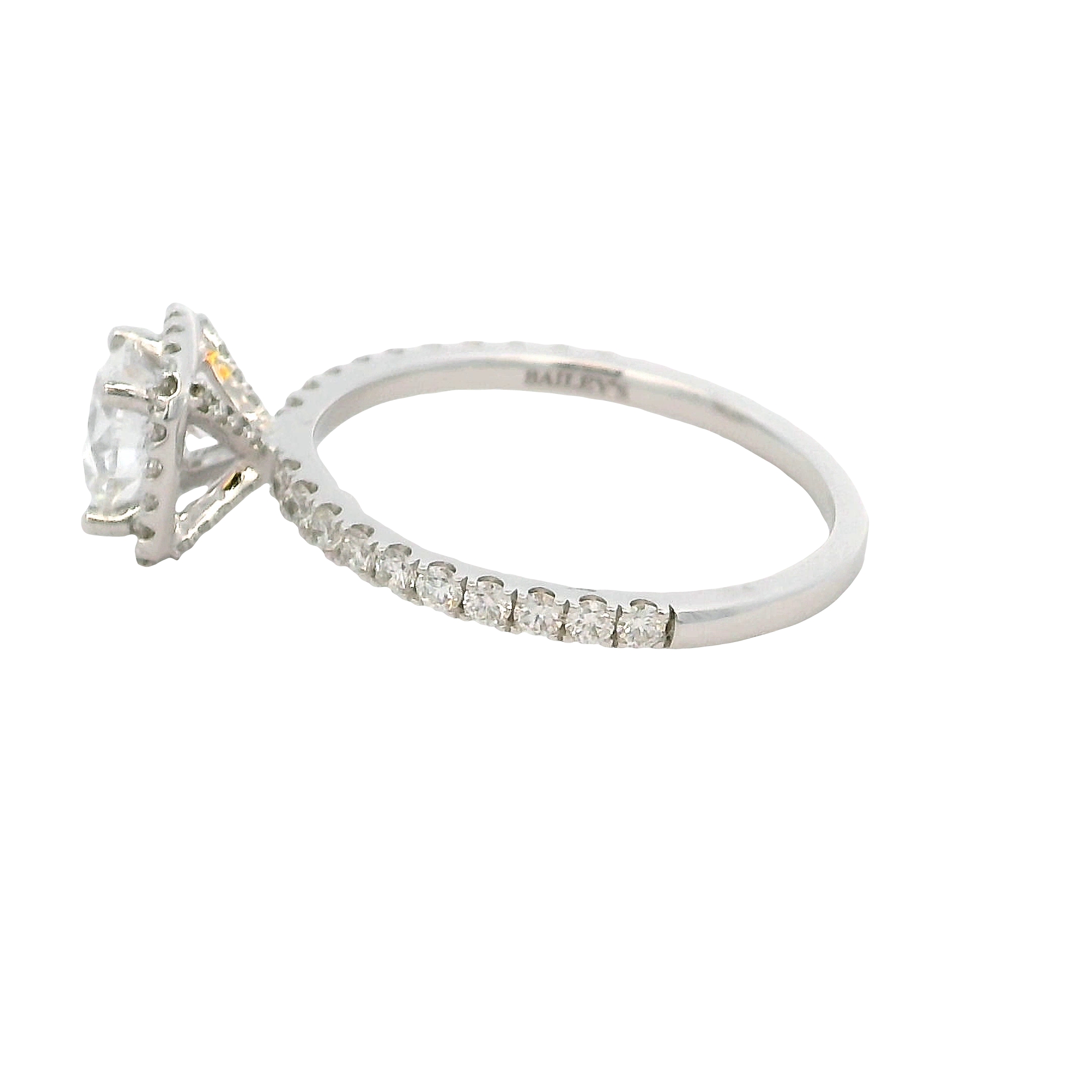 14k White Gold Diamond Engagement Ring