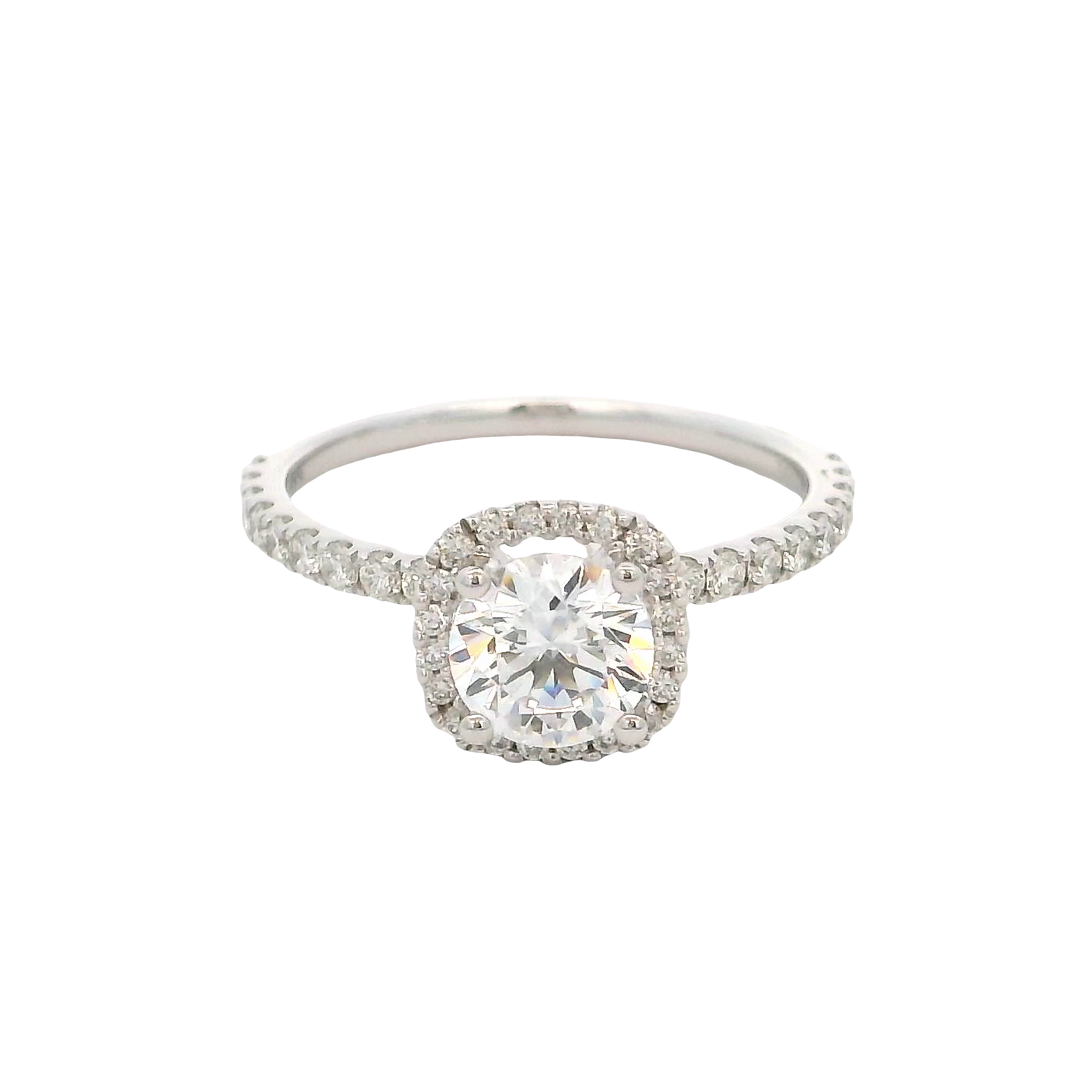 14k White Gold Diamond Engagement Ring