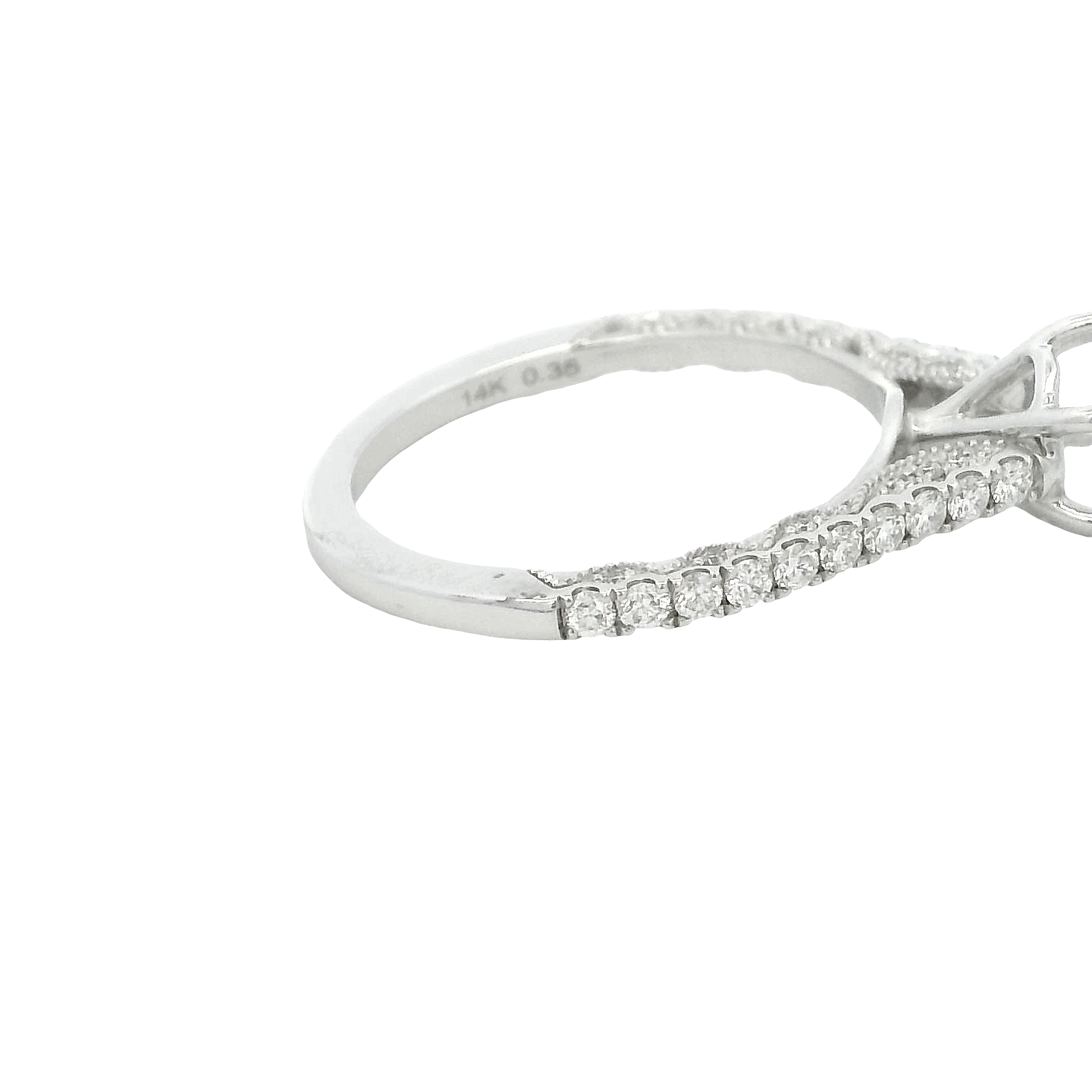 14k White Gold Diamond Engagement Ring