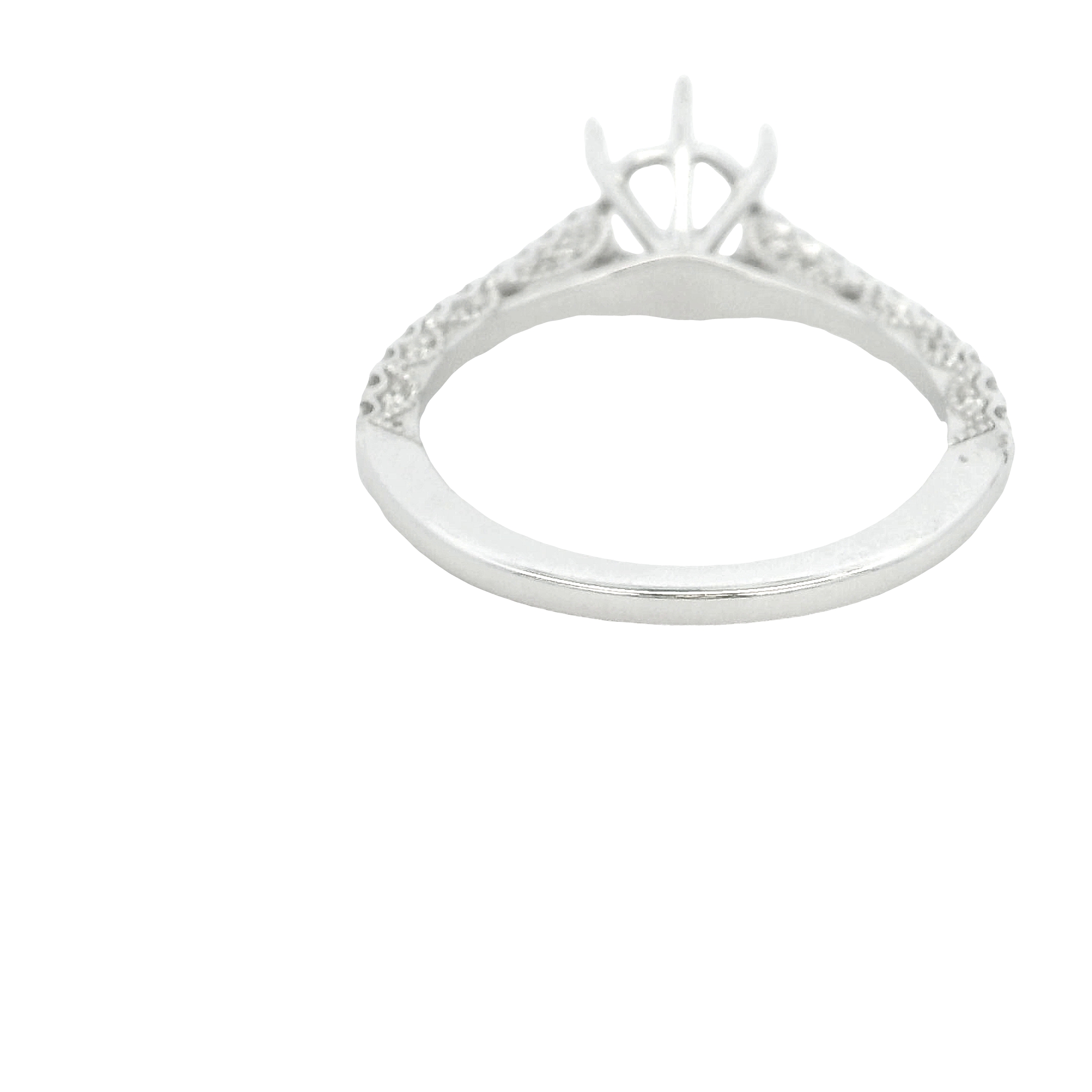 14k White Gold Diamond Engagement Ring