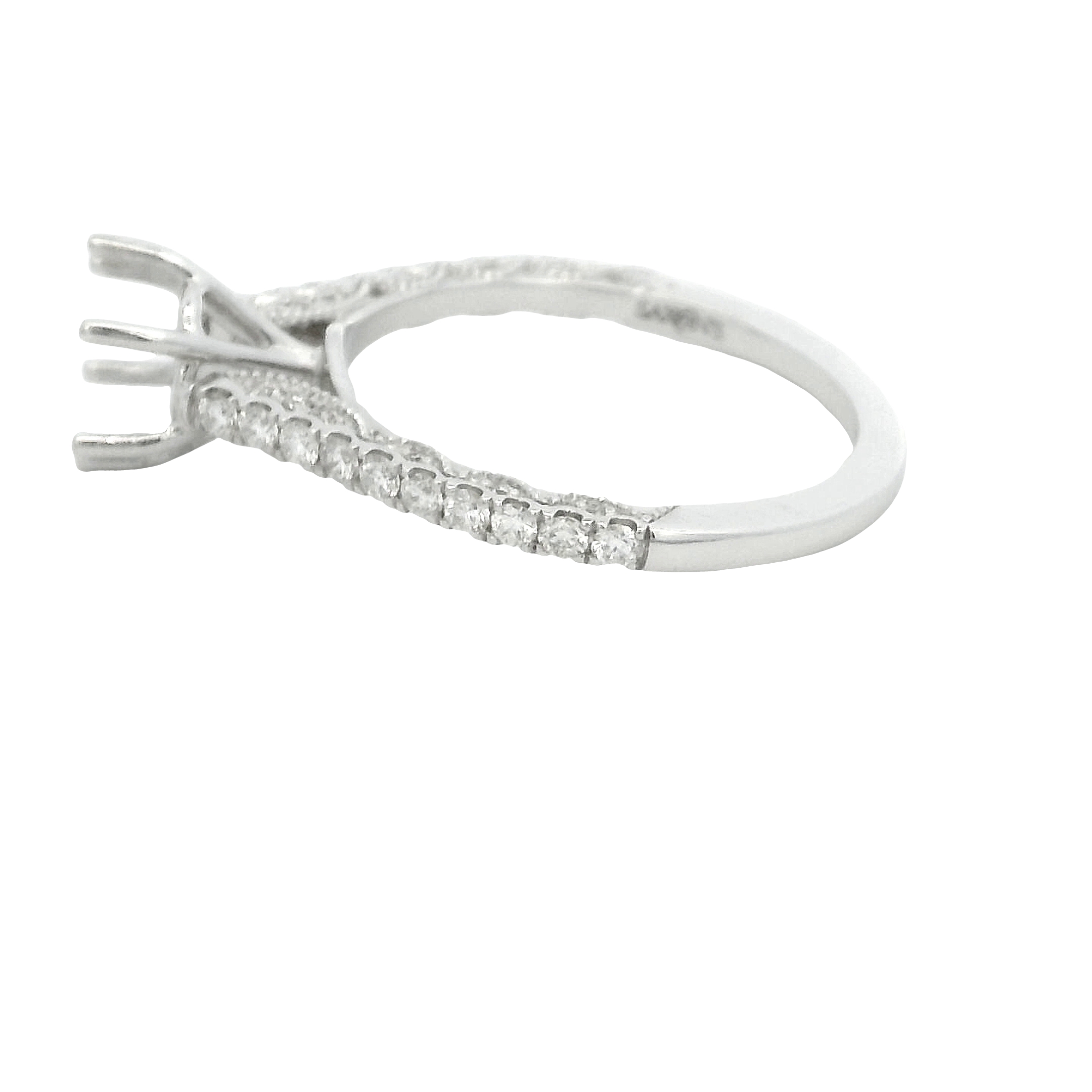 14k White Gold Diamond Engagement Ring