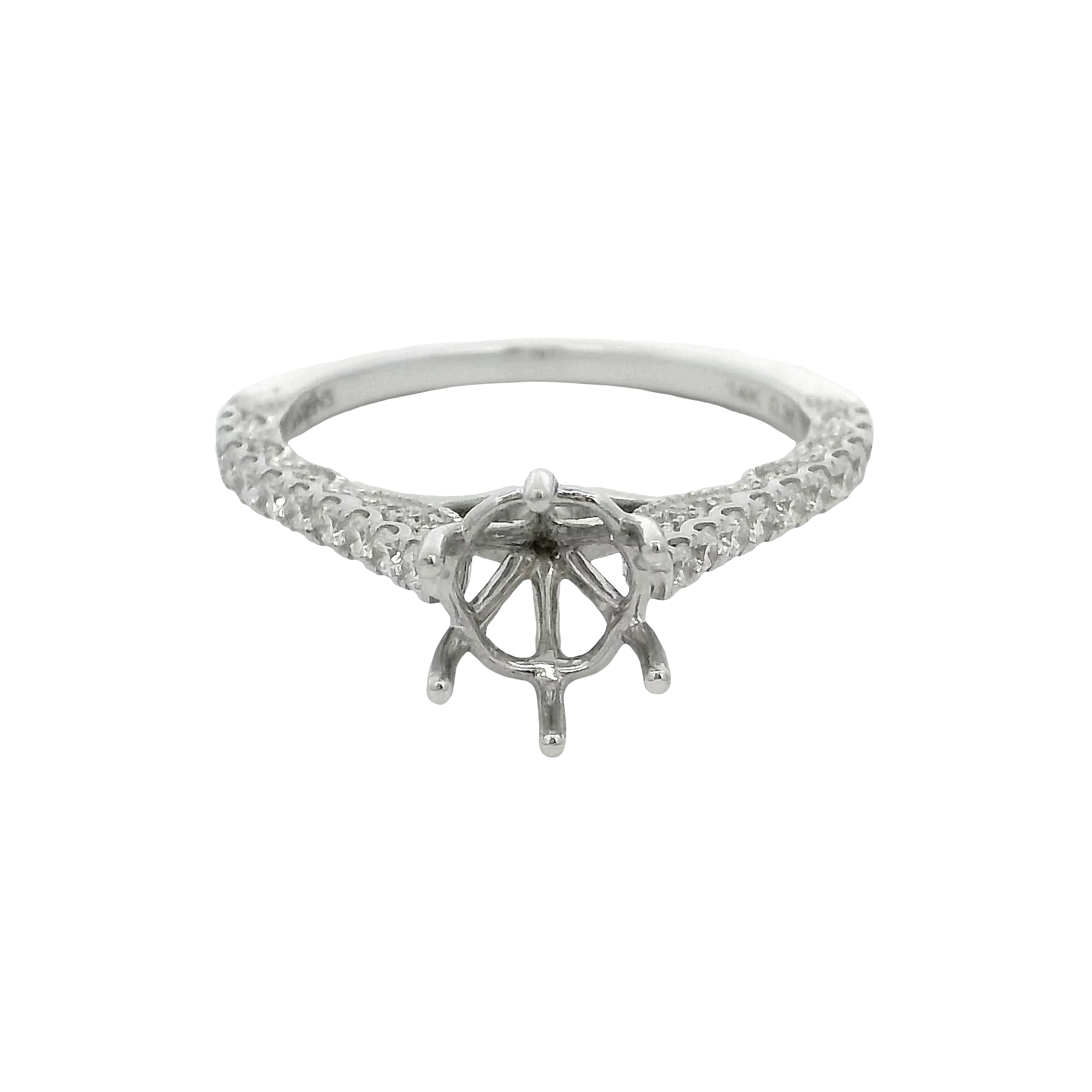 14k White Gold Diamond Engagement Ring