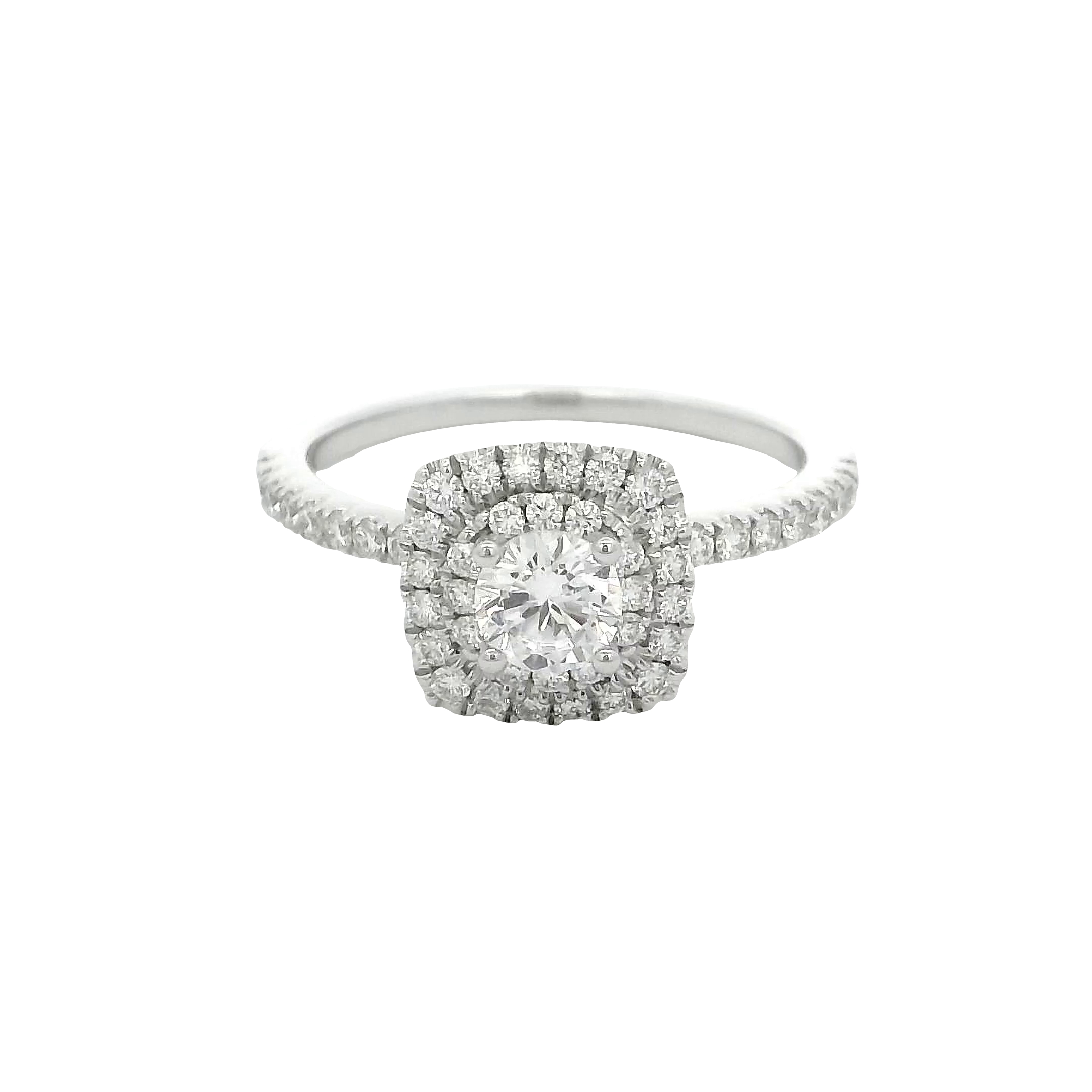 14k White Gold Diamond Engagement Ring