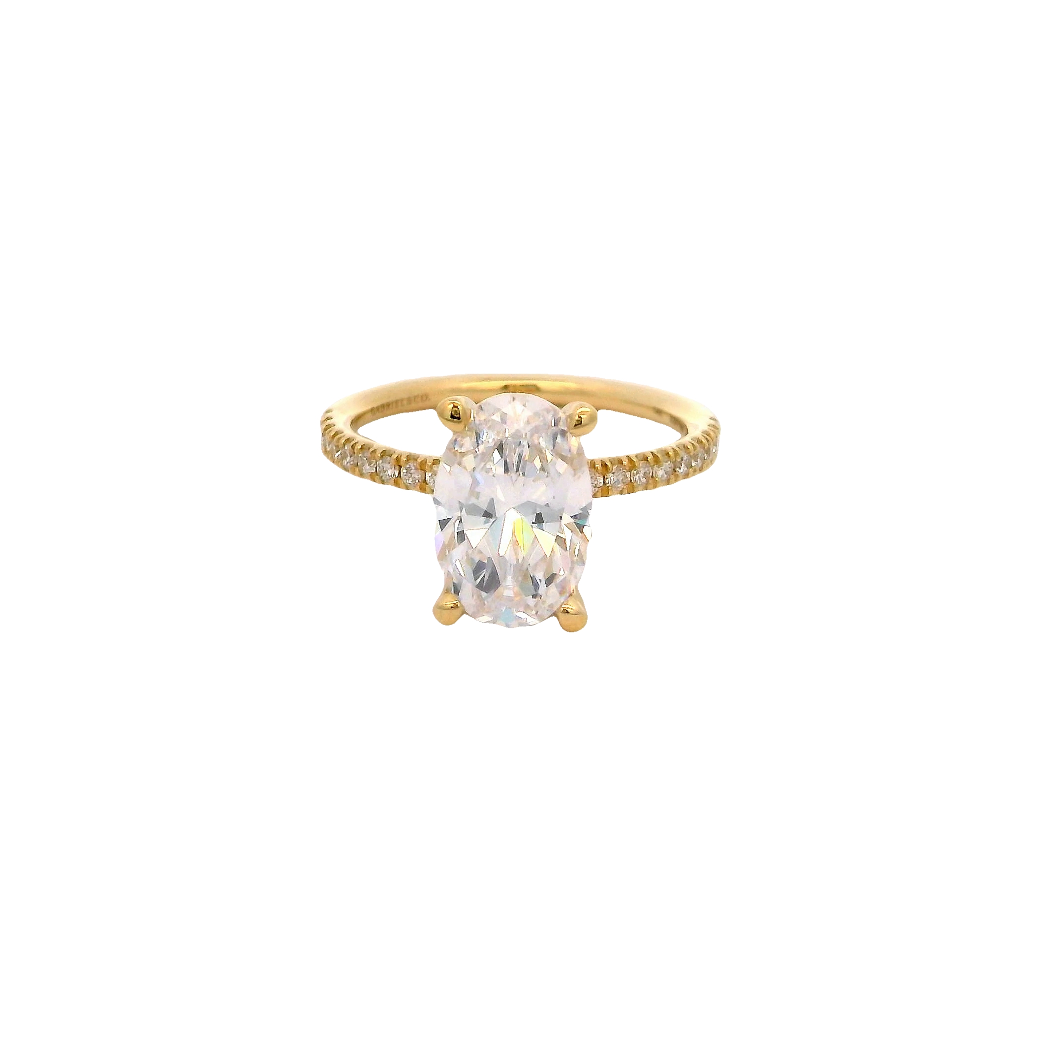 14k Yellow Gold Diamond Semi Mount Engagement Ring