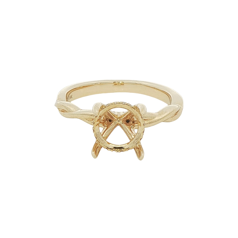 14k Yellow Gold Engagement Ring Setting