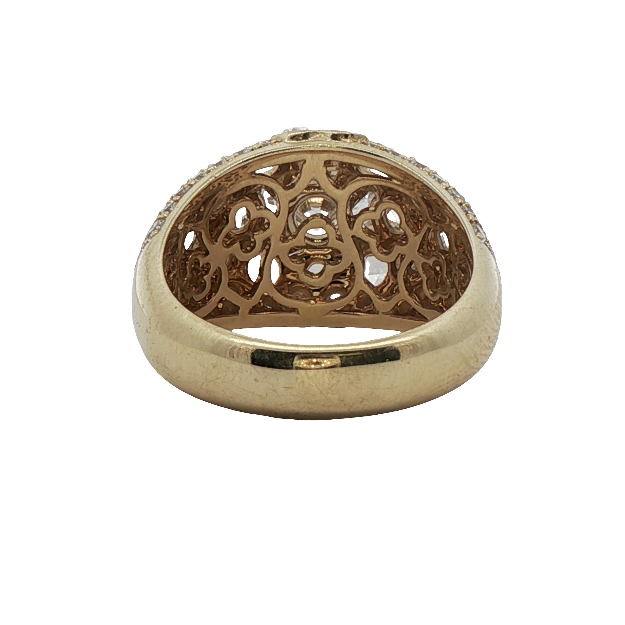 14k Yellow Gold Diamond Semi Mount Ring