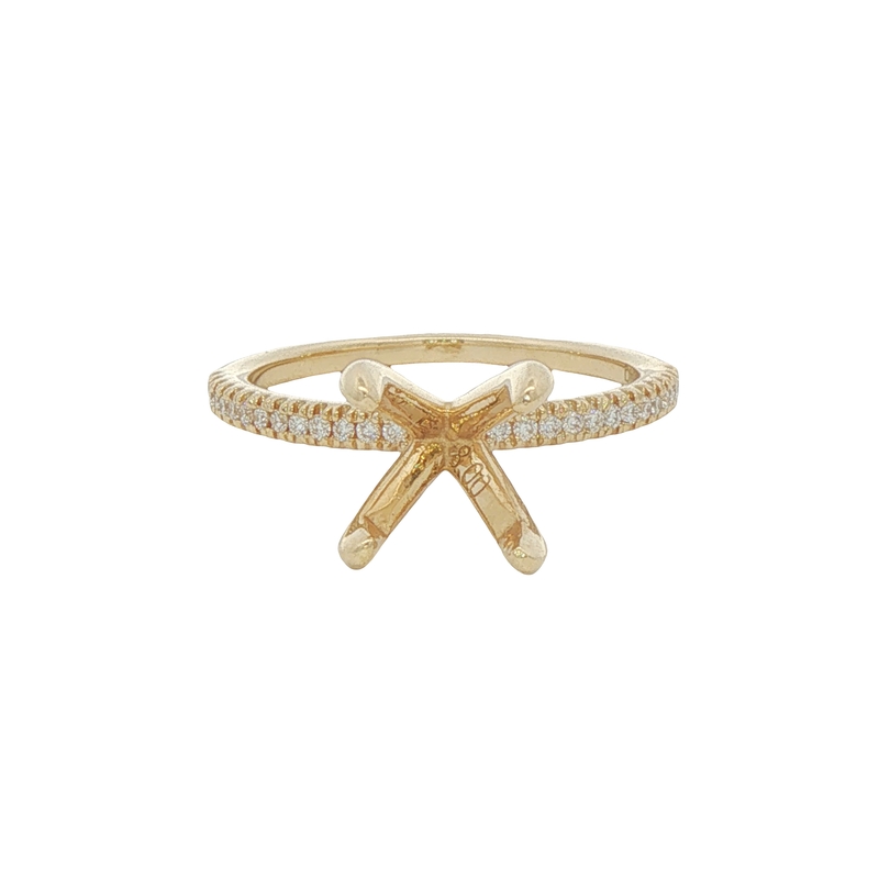 14k Yellow Gold Diamond Engagement Ring Setting
