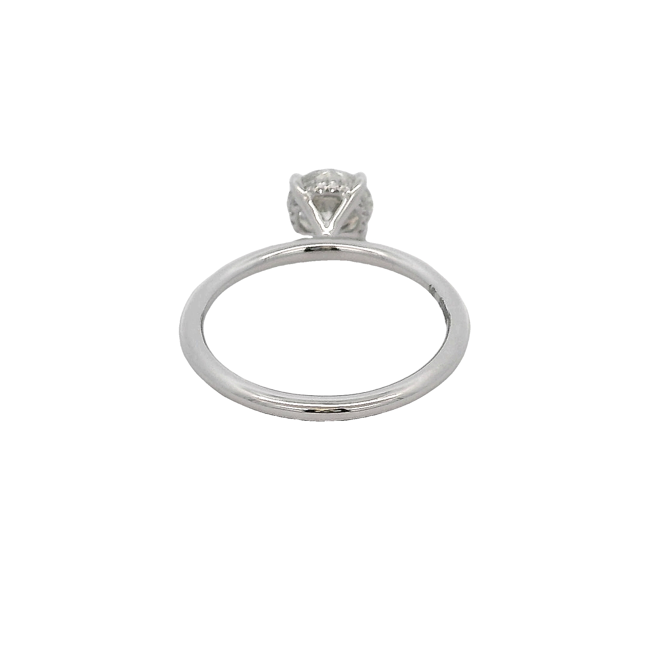 14k White Gold Solitaire Engagement Ring