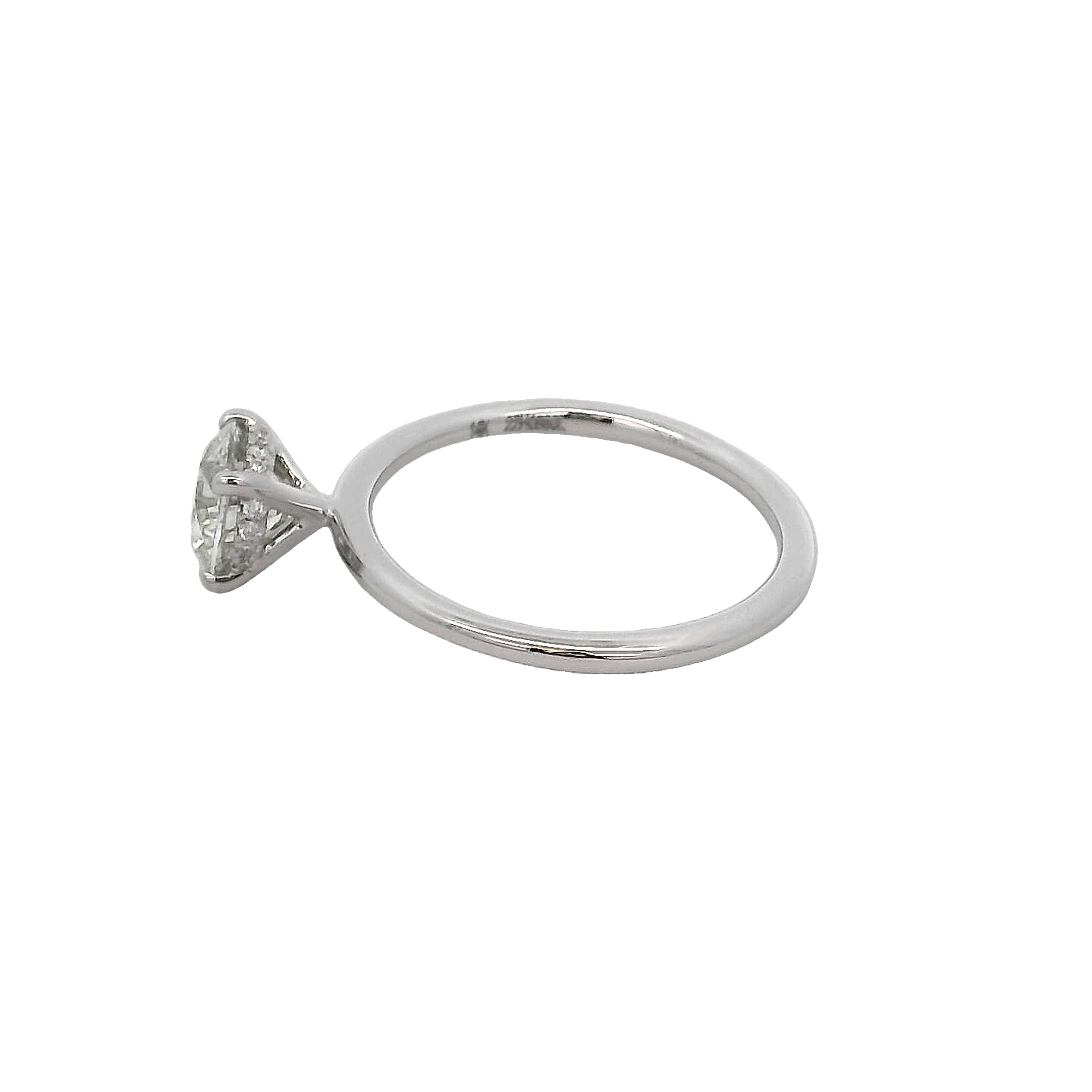 14k White Gold Solitaire Engagement Ring