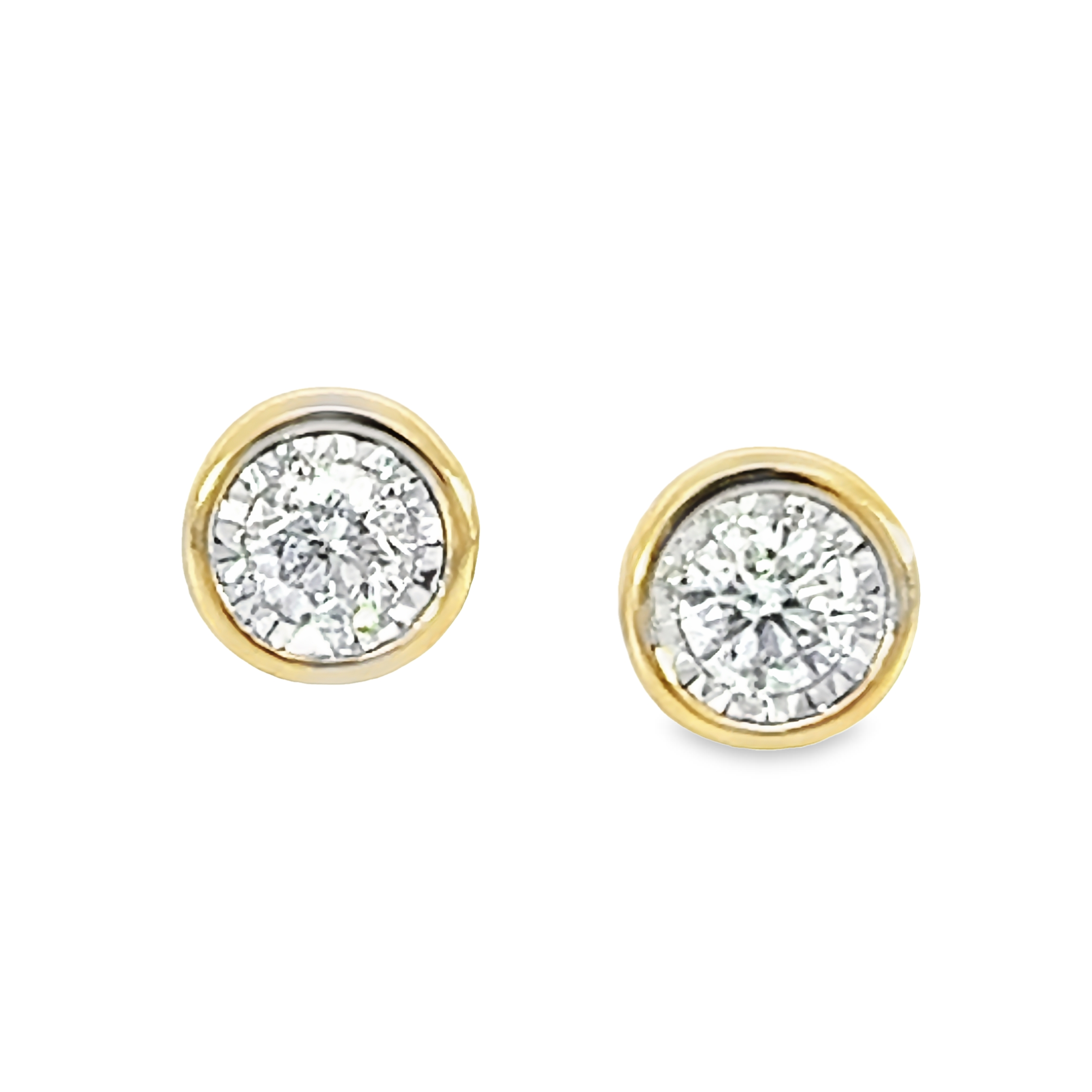 9ct Yellow Gold 0.15ct Diamond Stud Earrings main image 0