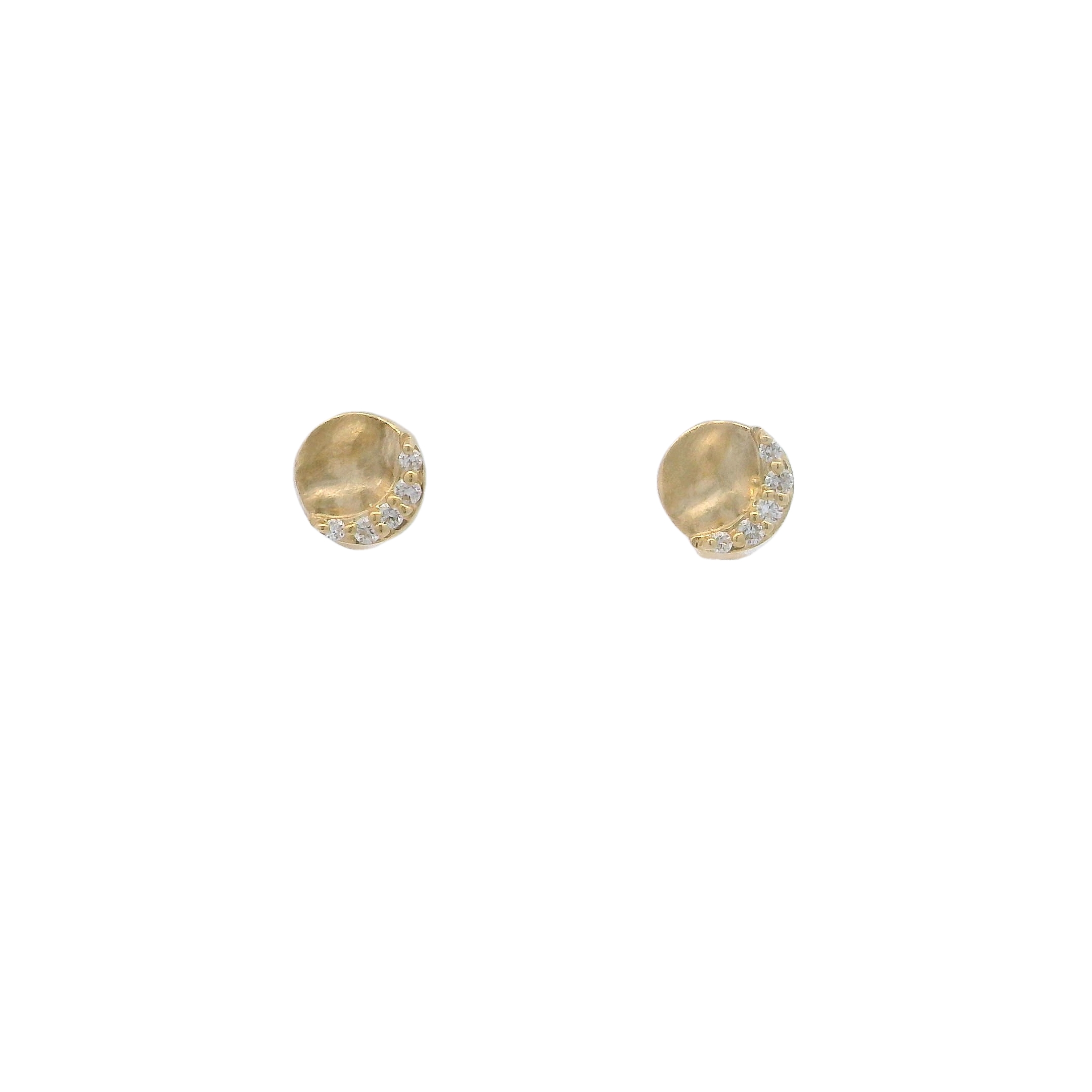14k Yellow Gold Diamond-accented Earrings