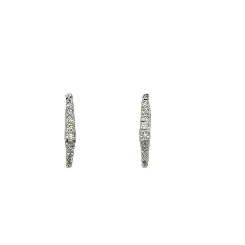 14k White Gold Diamond Earrings