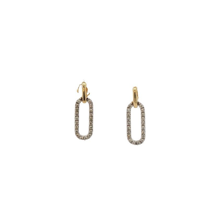 14k Yellow Gold Diamond Earrings