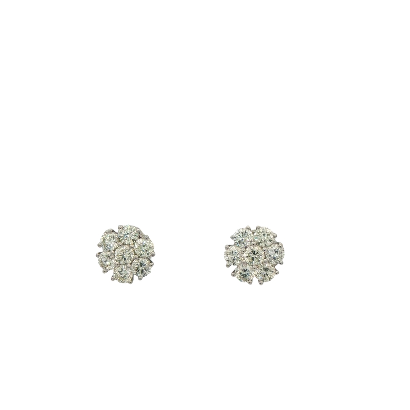 14k White Gold Diamond Earrings