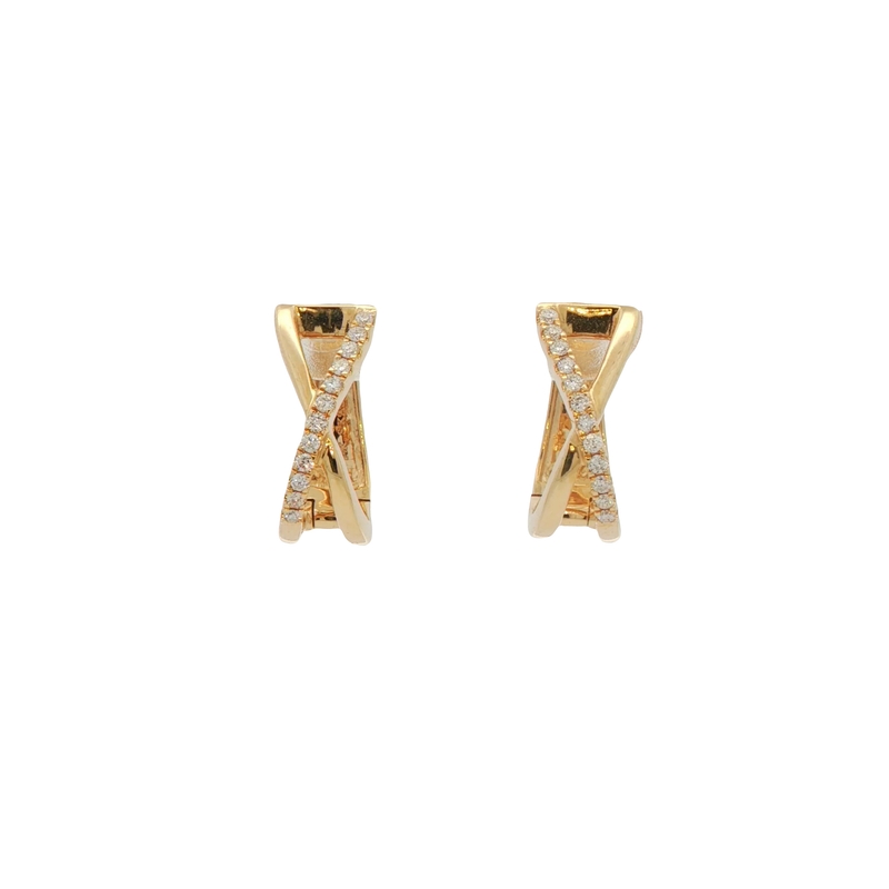 14k Yellow Gold Diamond Earrings
