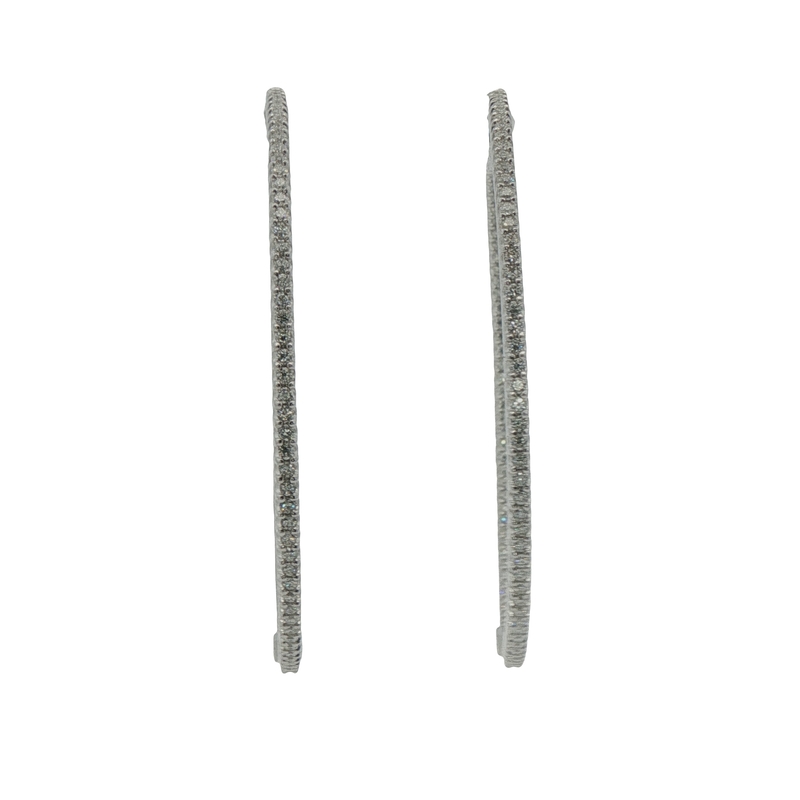 14k White Gold Hoop Earrings