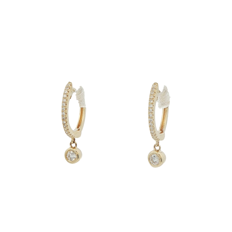 14k Yellow Gold Huggie Earrings