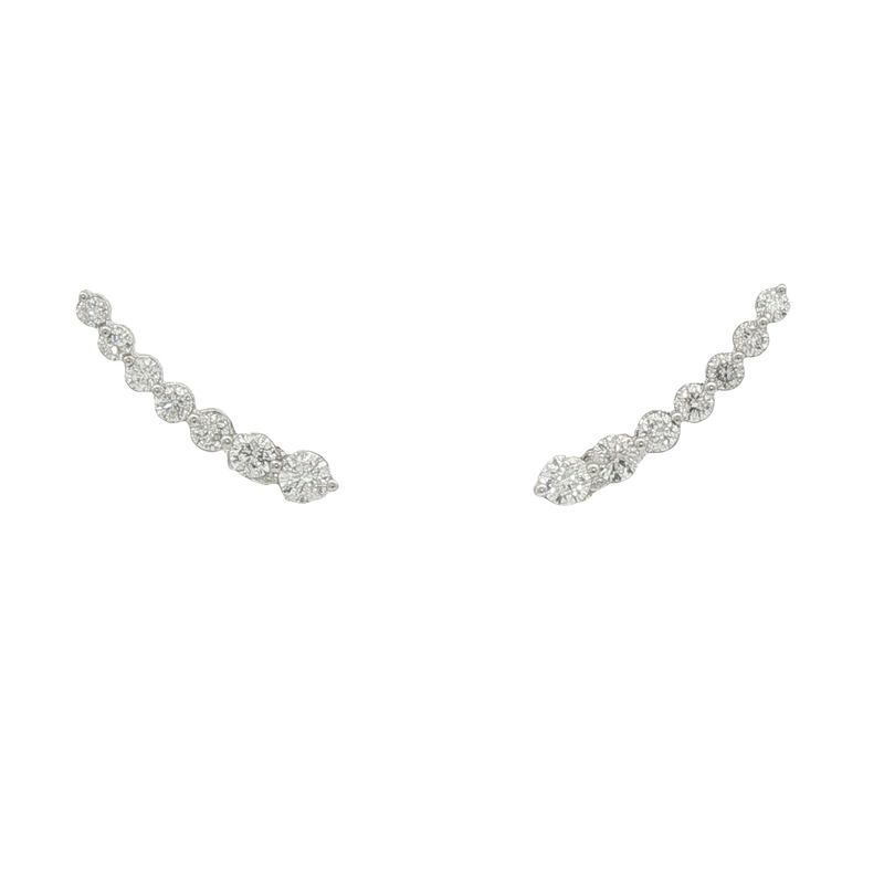 14k White Gold Diamond Earrings