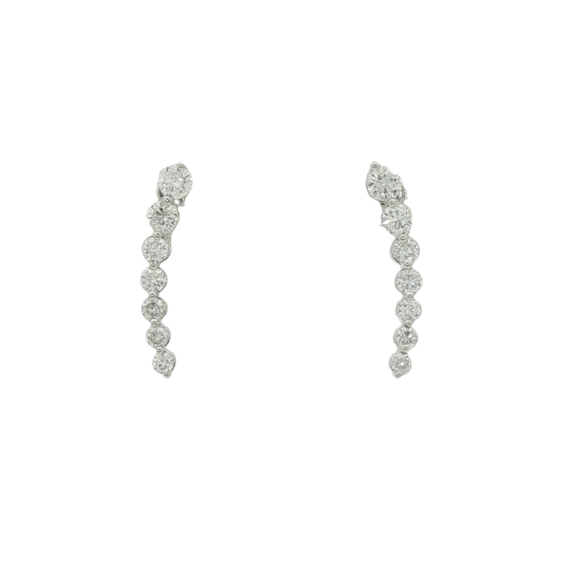 14k White Gold Diamond Earrings