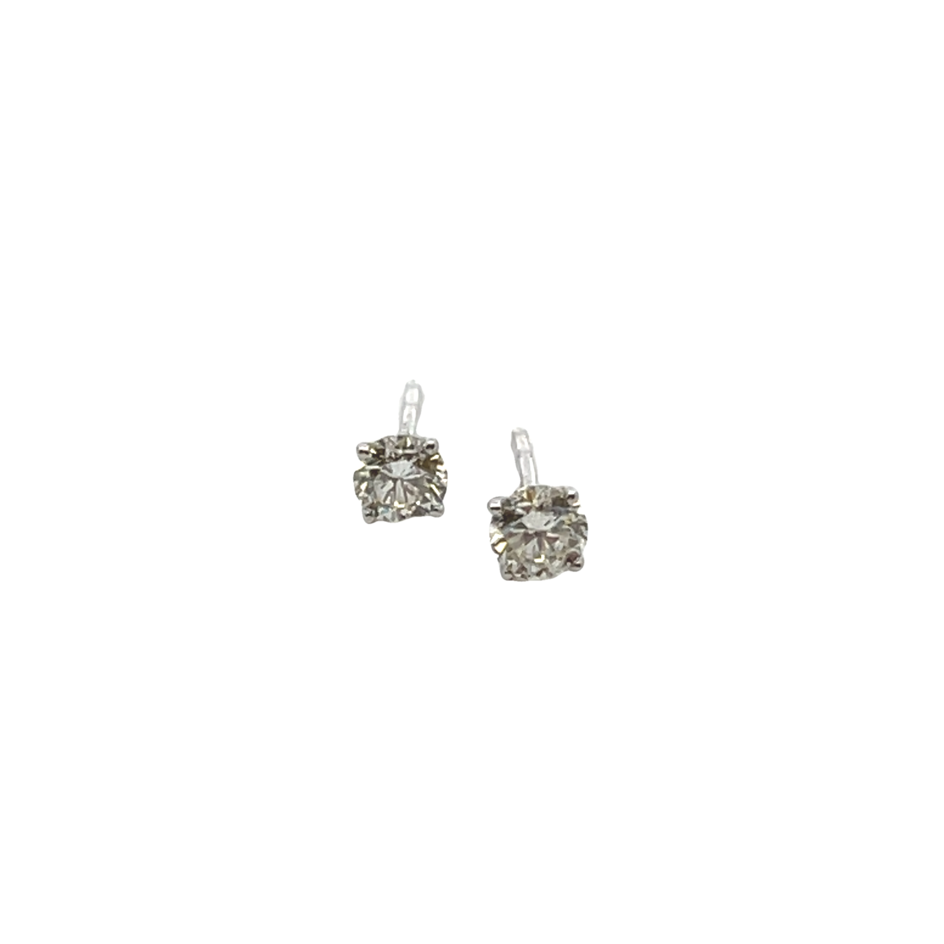 18k White Gold Diamond Stud Earrings