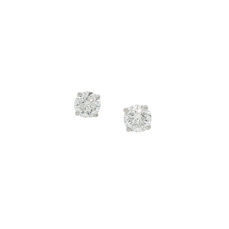 14k White Gold Diamond Studs