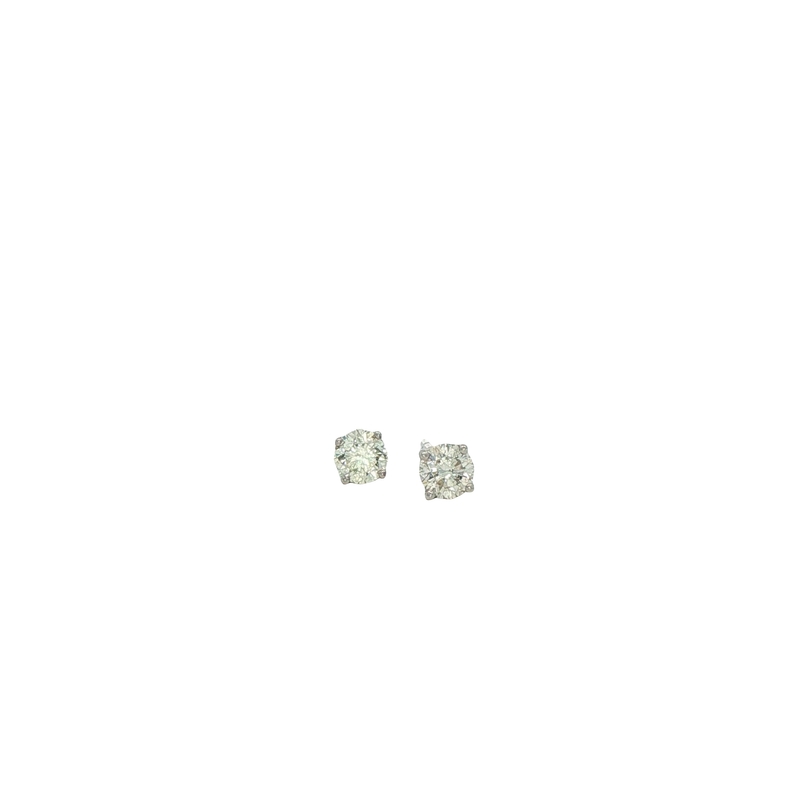 14k White Gold Diamond Studs