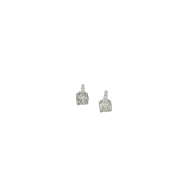 14k White Gold Diamond Stud Earrings