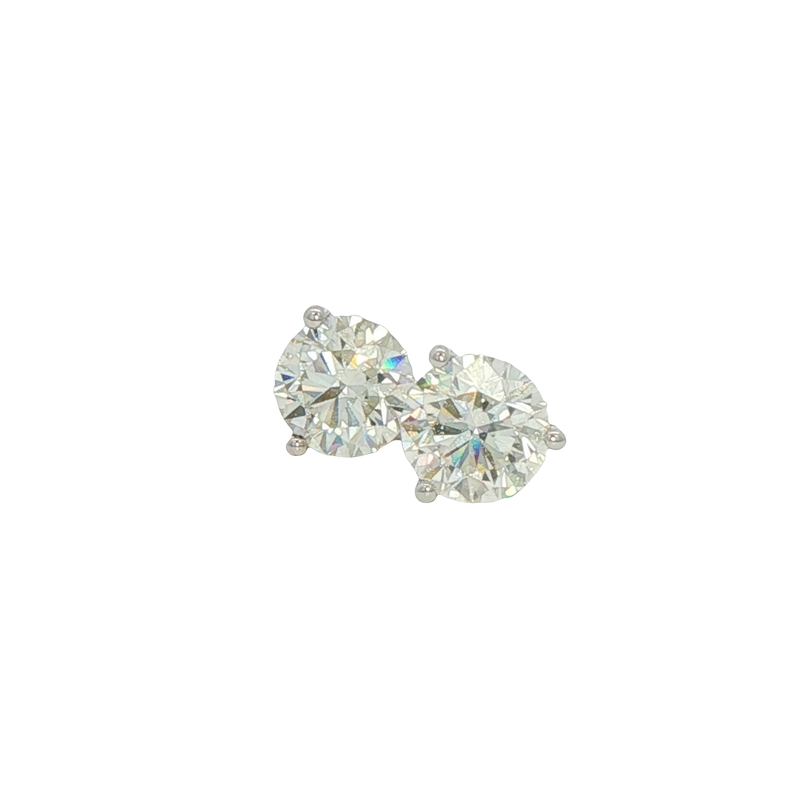 14k White Gold Diamond Stud Earrings