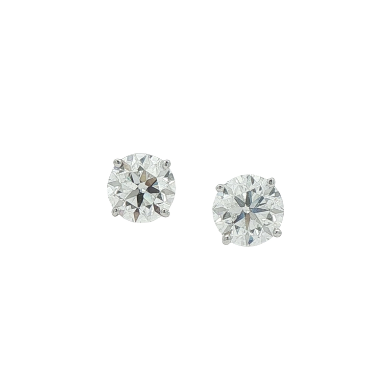 14k White Gold Diamond Stud Earrings