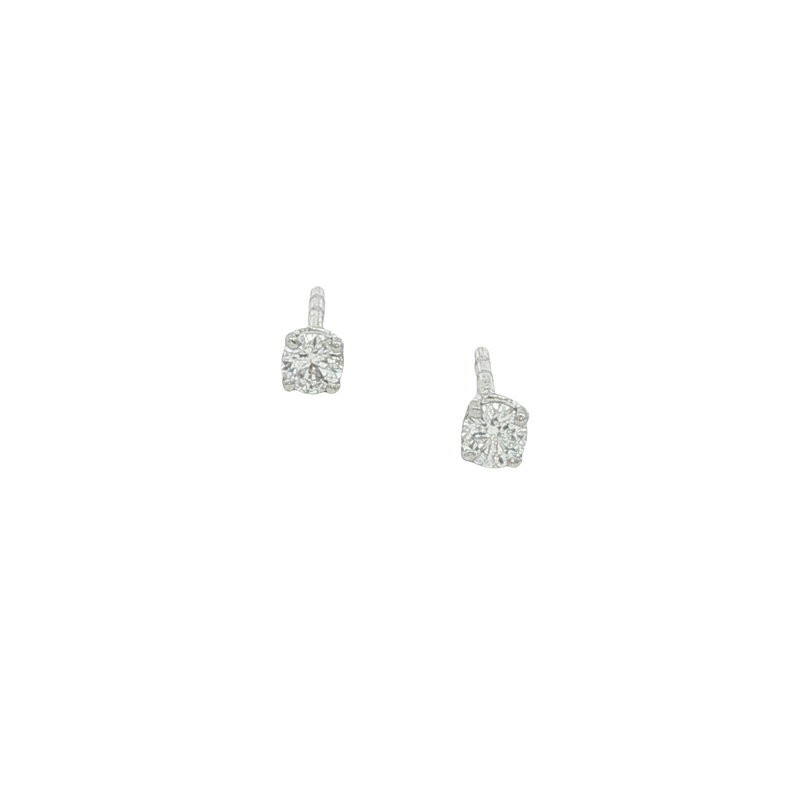 14k White Gold Diamond Stud Earrings