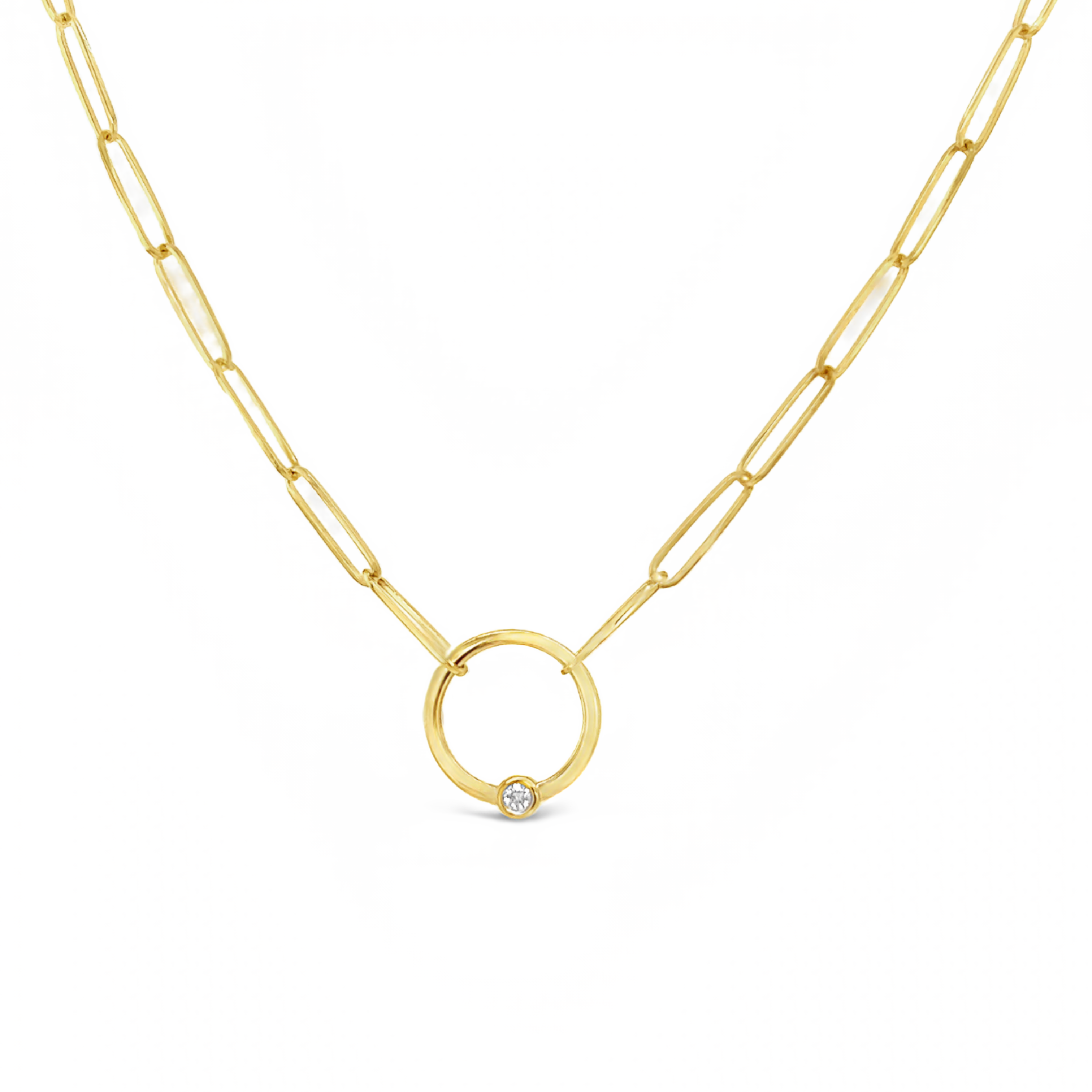 Yellow Gold Diamond Circle Pendant