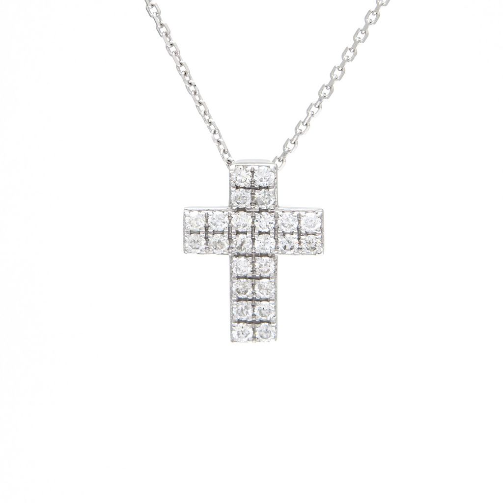 14k Gold Diamond Cross Pendant Necklace