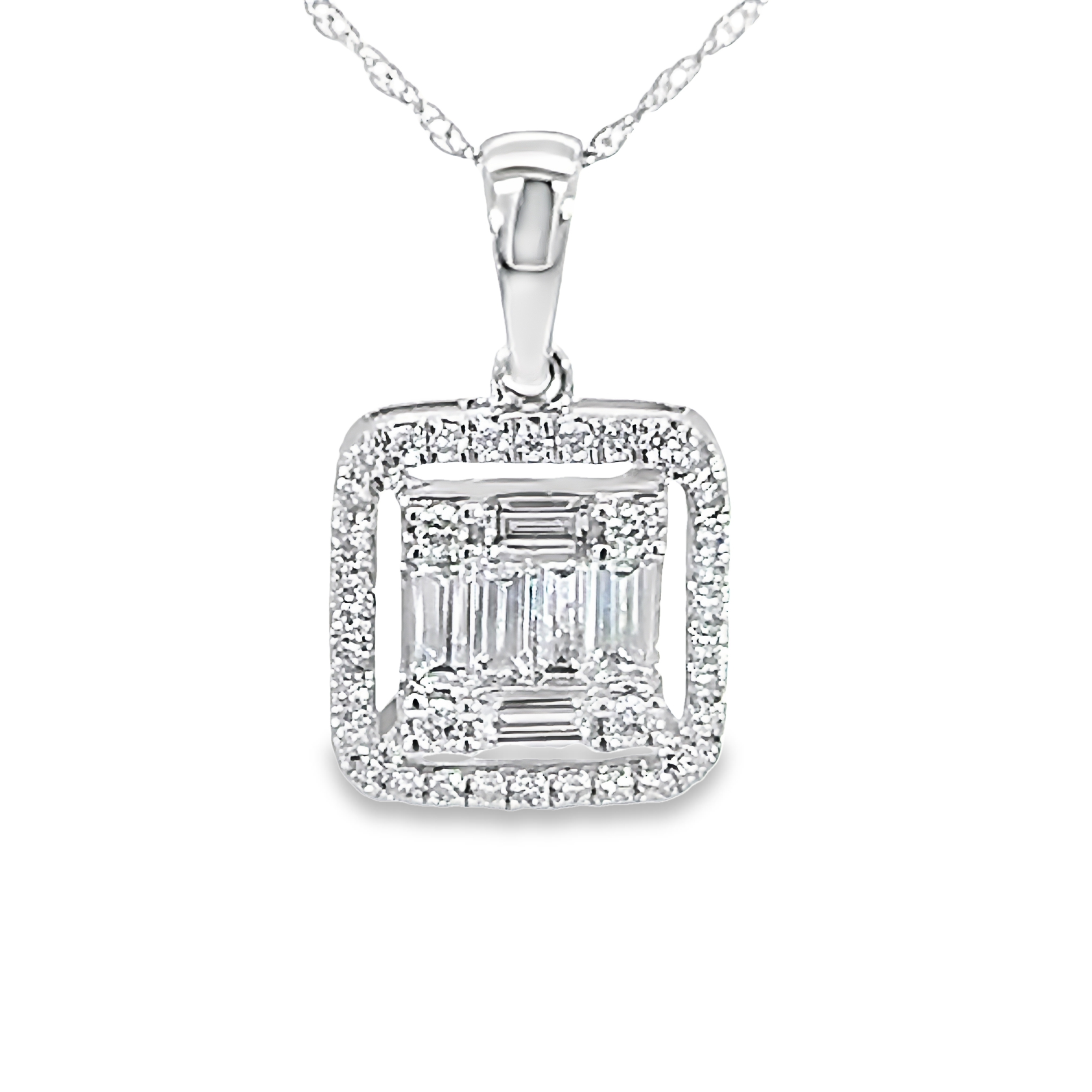 14k Gold Diamond Pendant Necklace