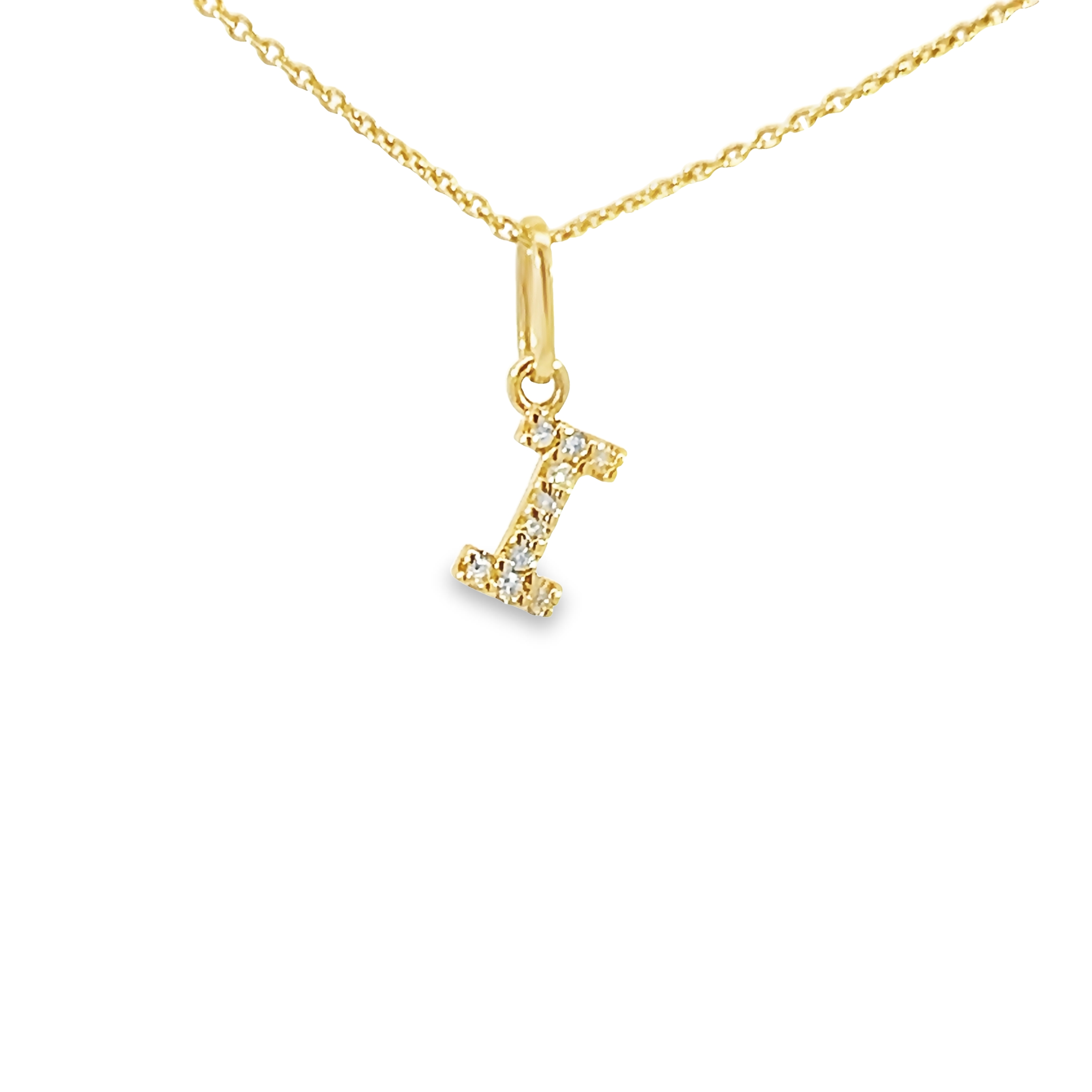14 Karat Yellow Gold I Charm With 10=0.03tw Single Cut J I Diamonds