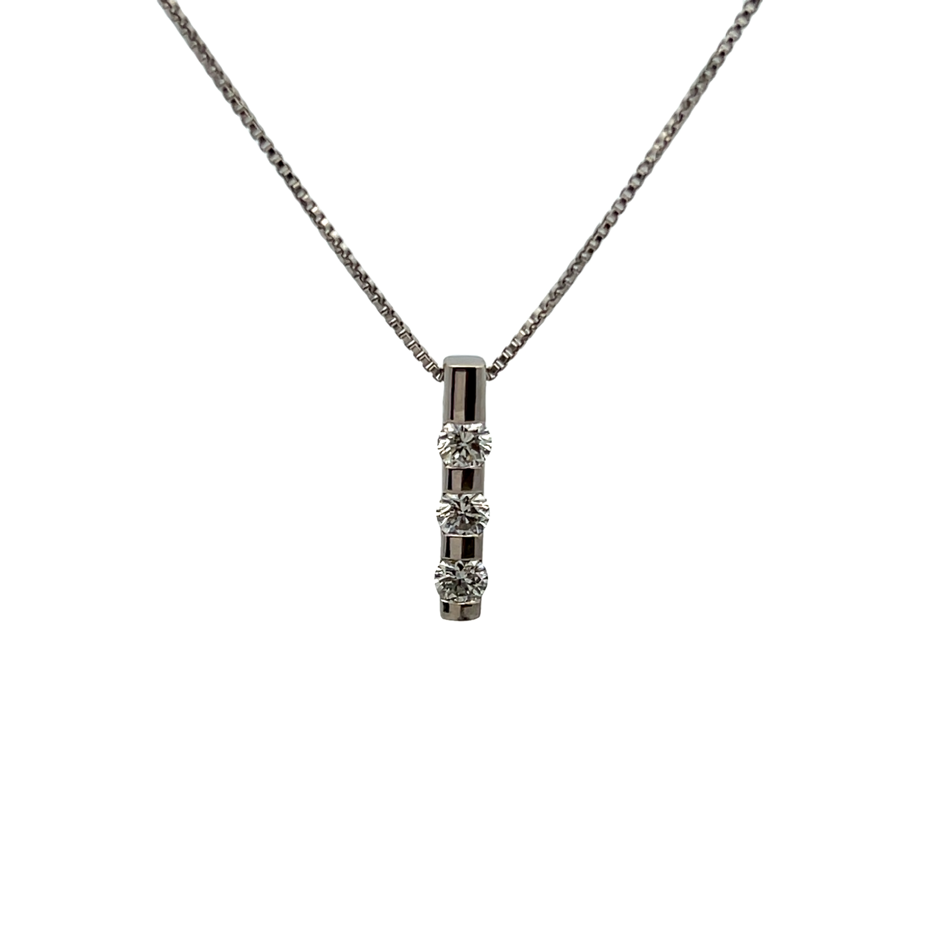 Platnium Drop Diamond Pendant