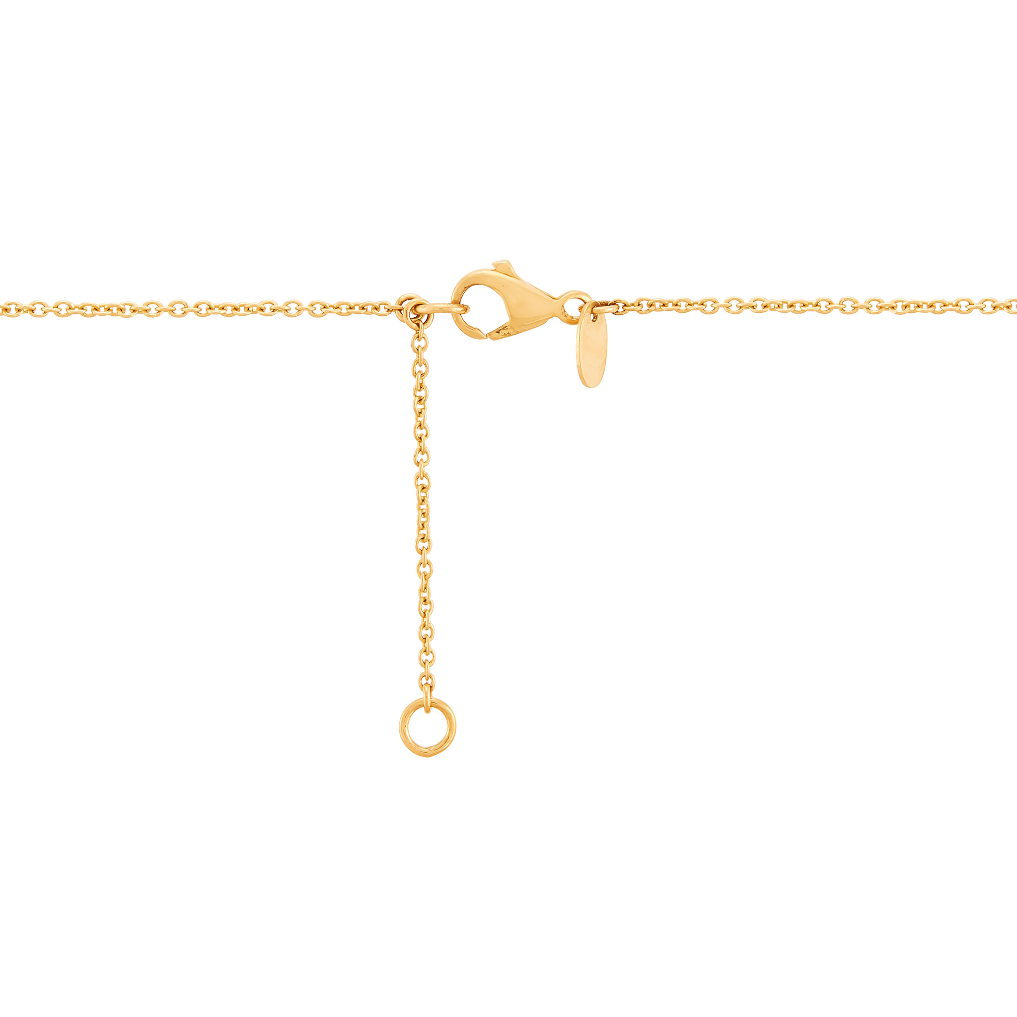 14k Yellow Gold Diamond Pendant Necklace