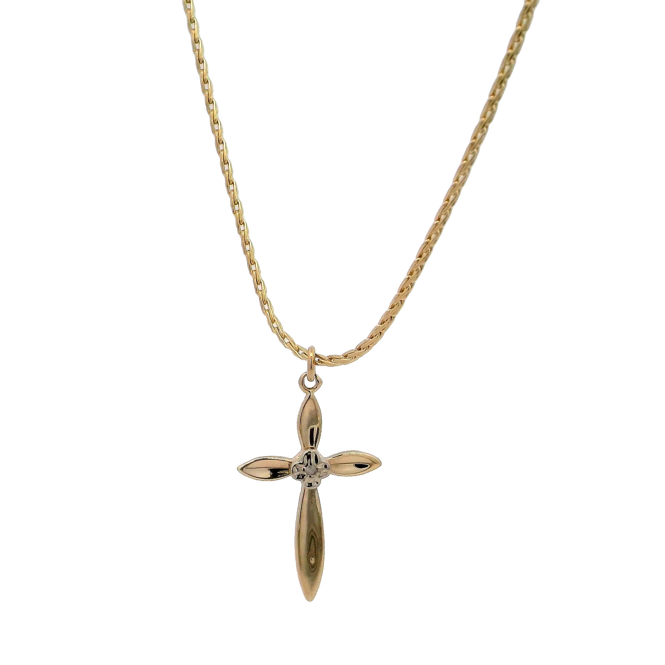 14k Yellow Gold Cross Pendant