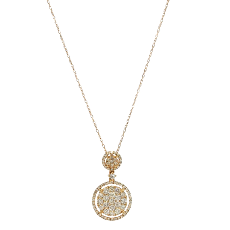 14k Yellow Gold Diamond Pendant