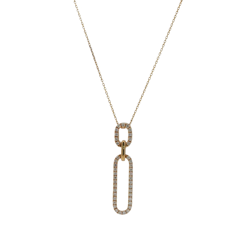 14k Yellow Gold Diamond Pendant