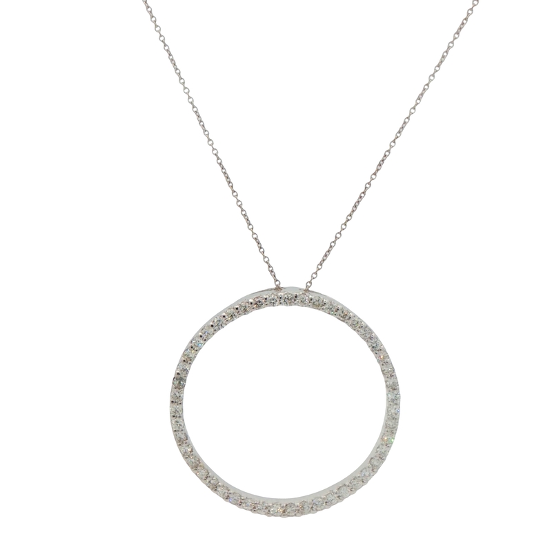 18k White Gold Diamond Pendant