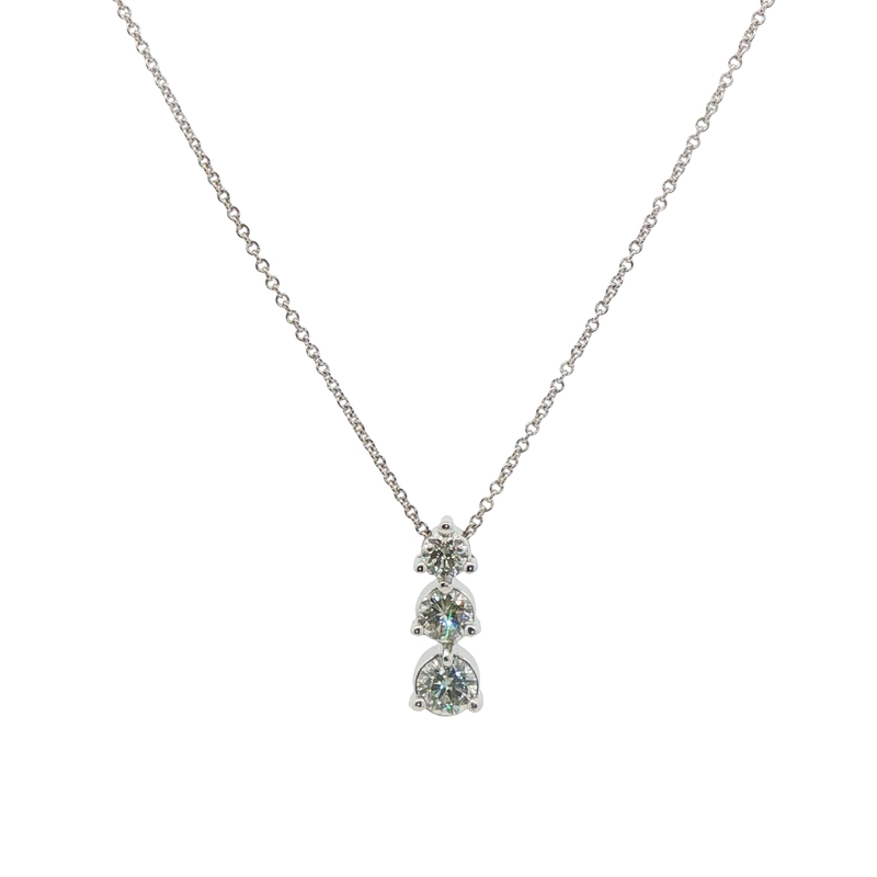 14k White Gold Diamond Pendant