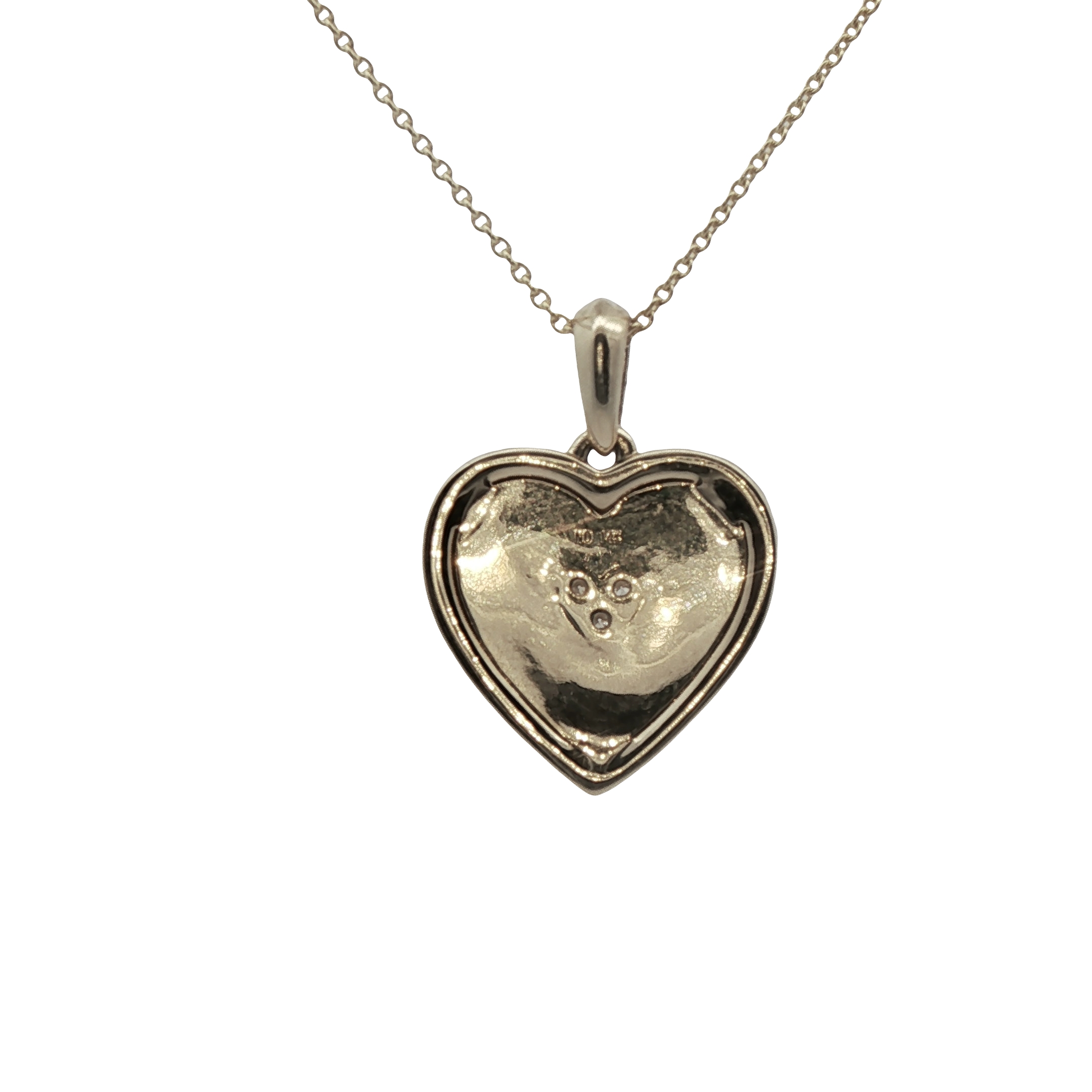 14k Yellow Gold Diamond Heart Pendant
