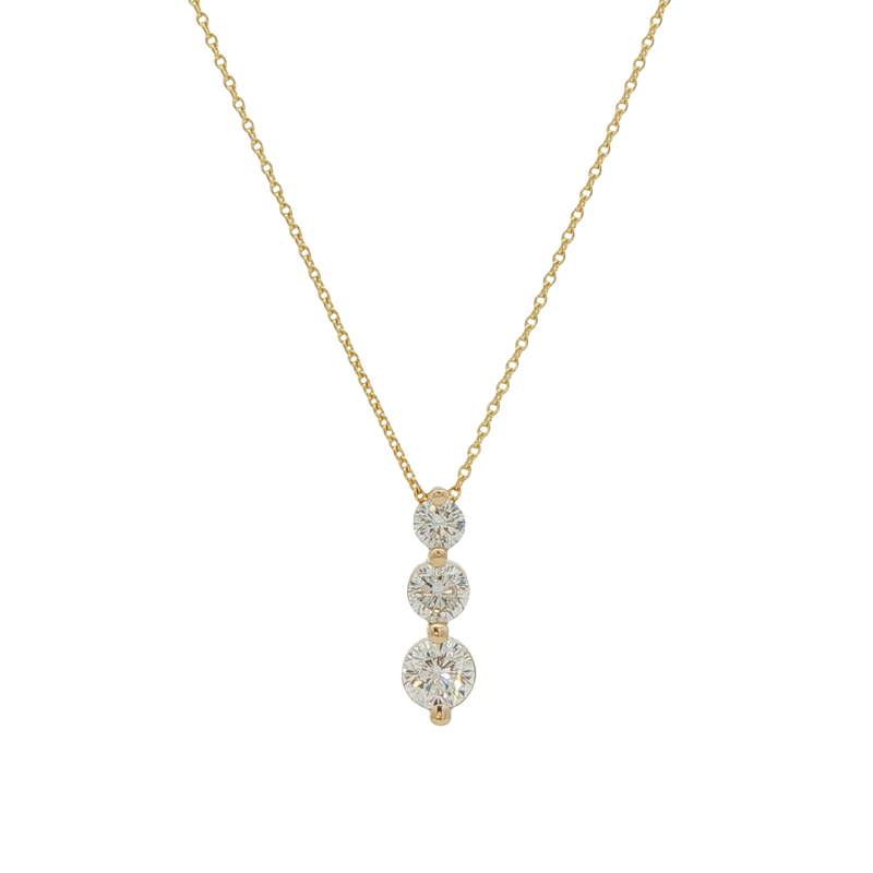14k Yellow Gold Diamond Pendant