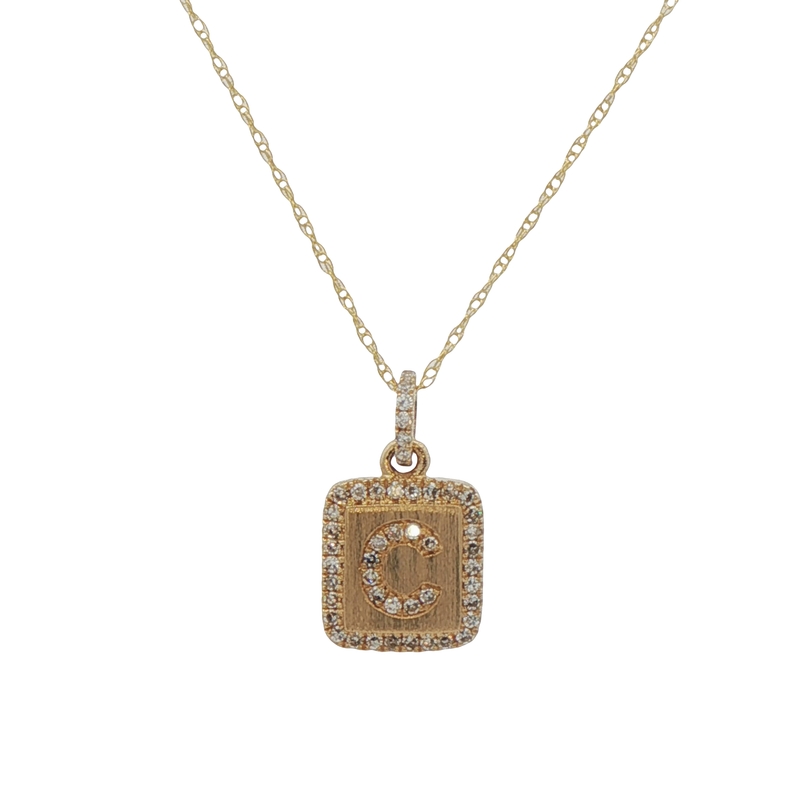 14k Yellow Gold Diamond 