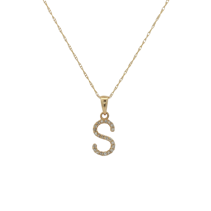 14k Yellow Gold Letter 